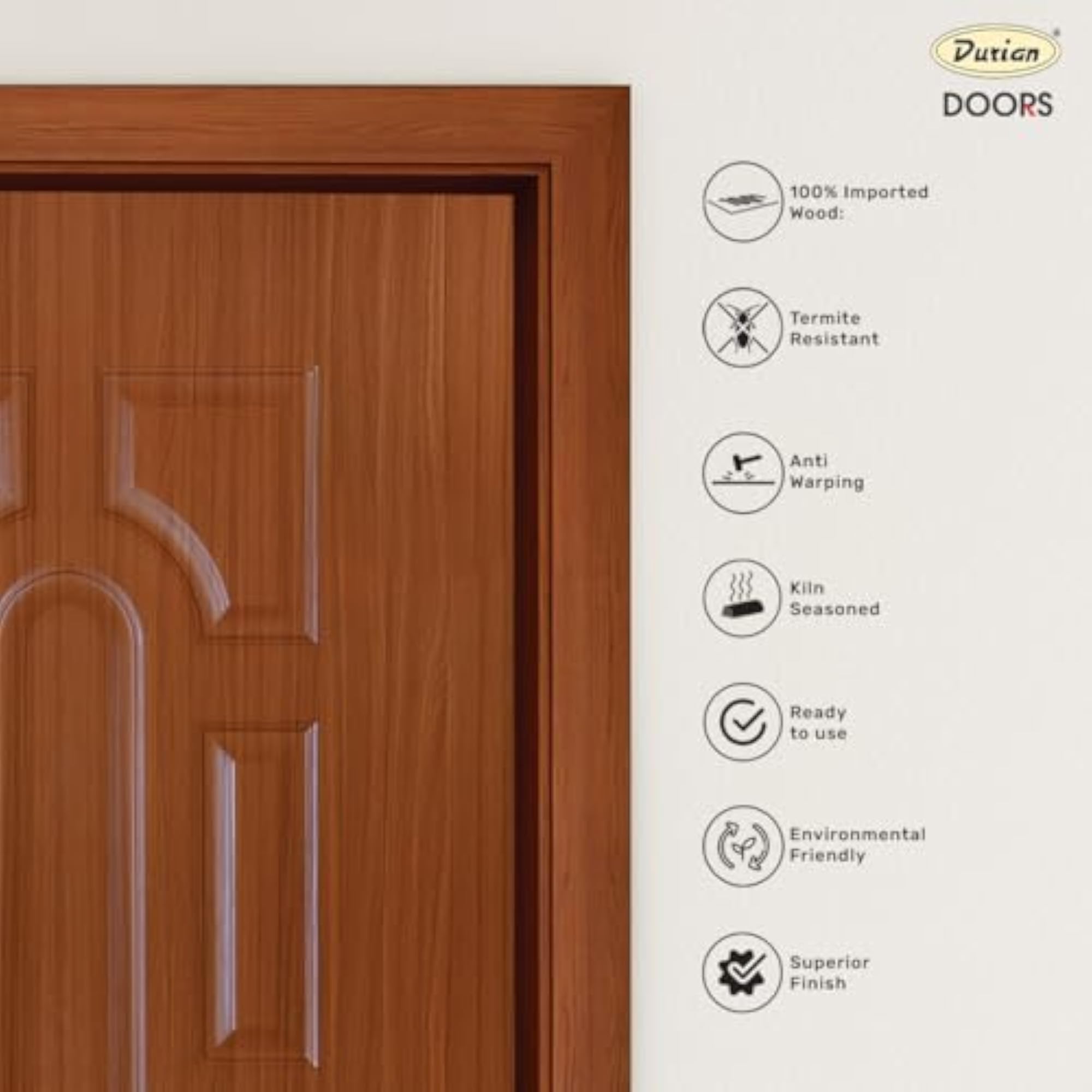 Wooden Door for Home and Bathroom Laminate Finish